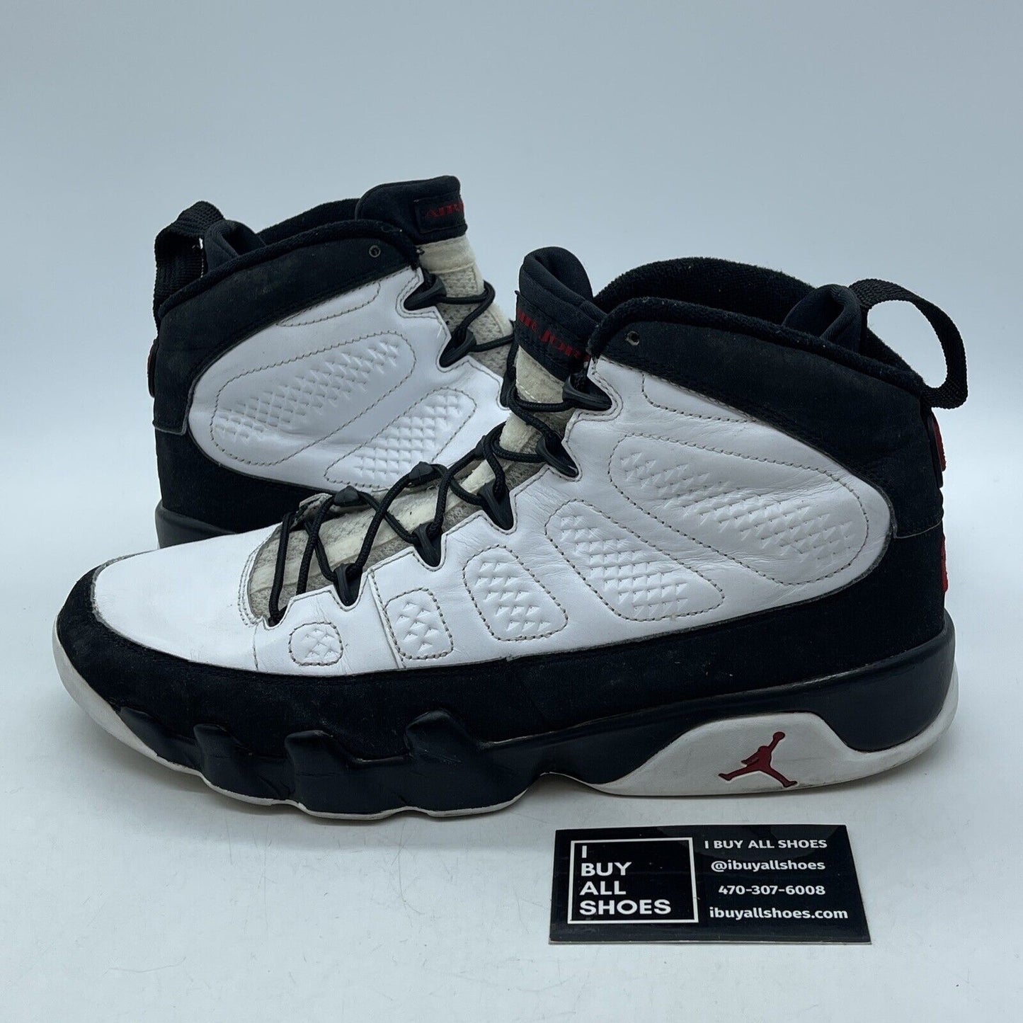 Size 11 - Air Jordan 9 Retro 2010 Release Black White Suede Leather (302370-102)