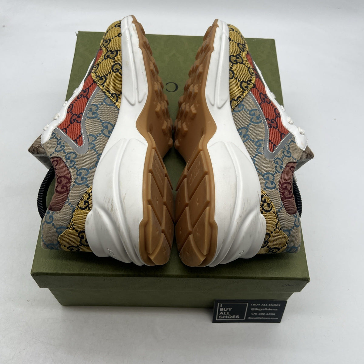 Size 8G - Gucci GG Rhyton Sneakers Multicolor Canvas Fabric