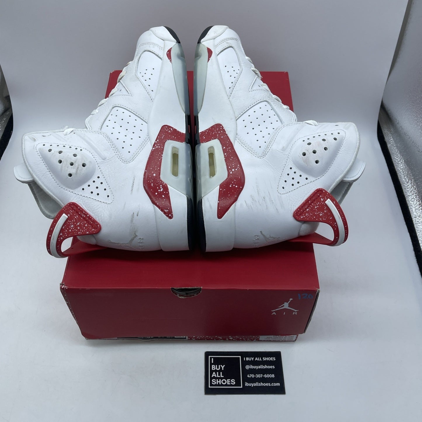 Size 10 - Jordan 6 White University Red 2022 Leather (CT8529-162)