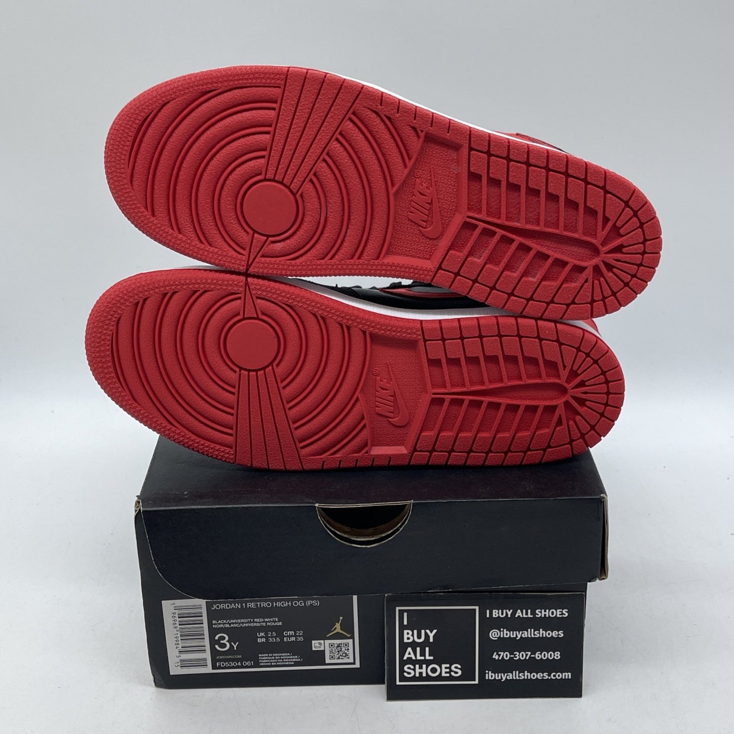 Size 3Y (PS) - Jordan 1 High Retro OG Satin Bred Red Black Suede (FD5304-061)