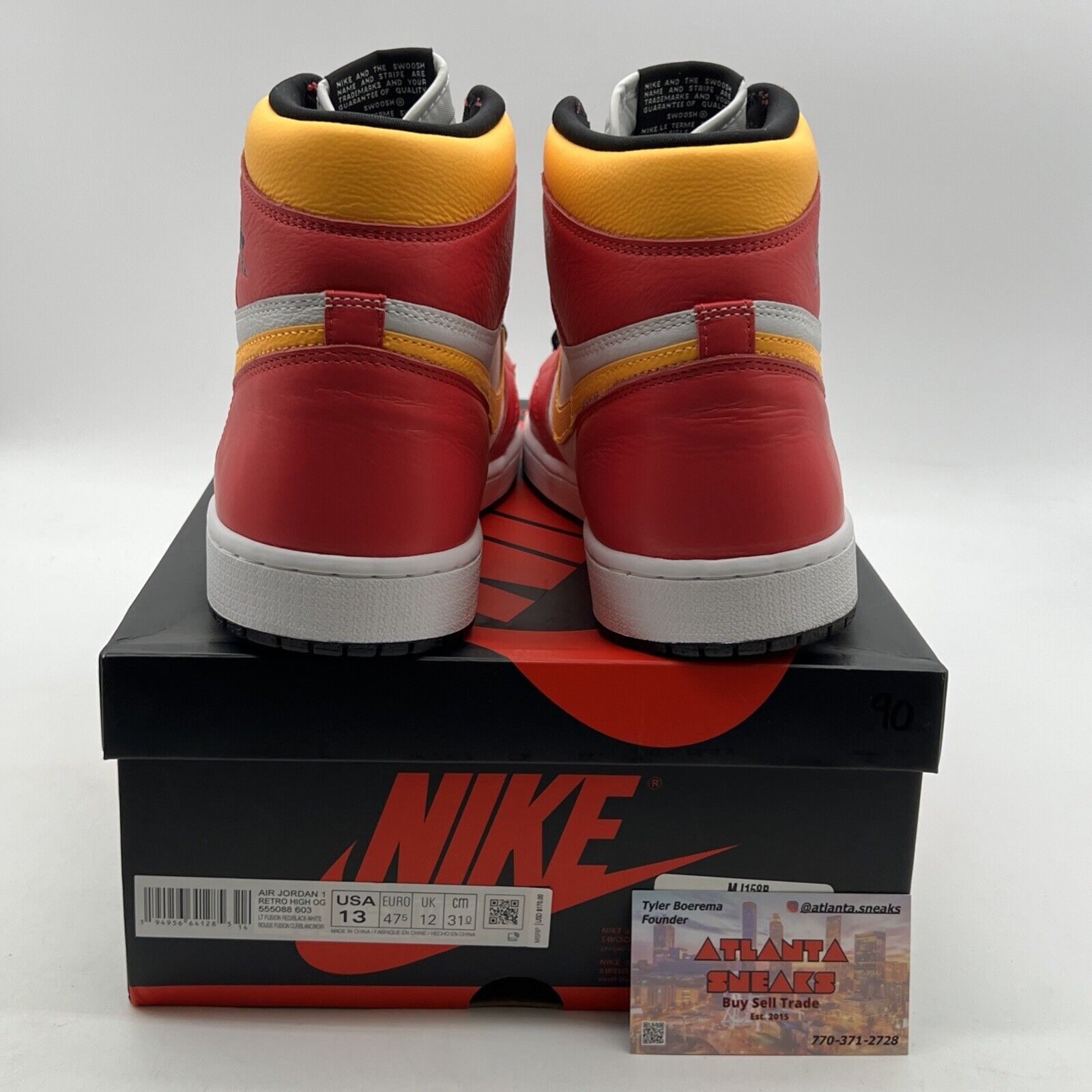 Size 13 - Air Jordan 1 Retro High OG Light Fusion Red 2021 (555088-603)