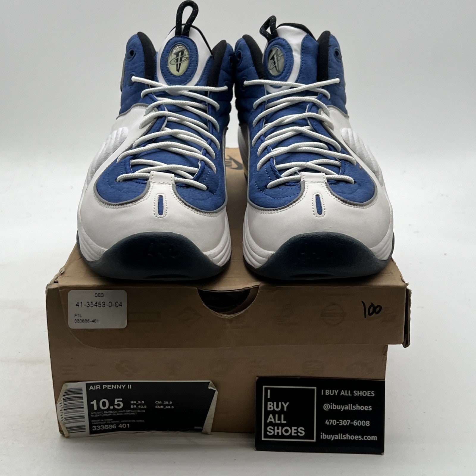 Size 10.5 - Nike Air Penny 2 2009 Atlantic Blue (333886-401)