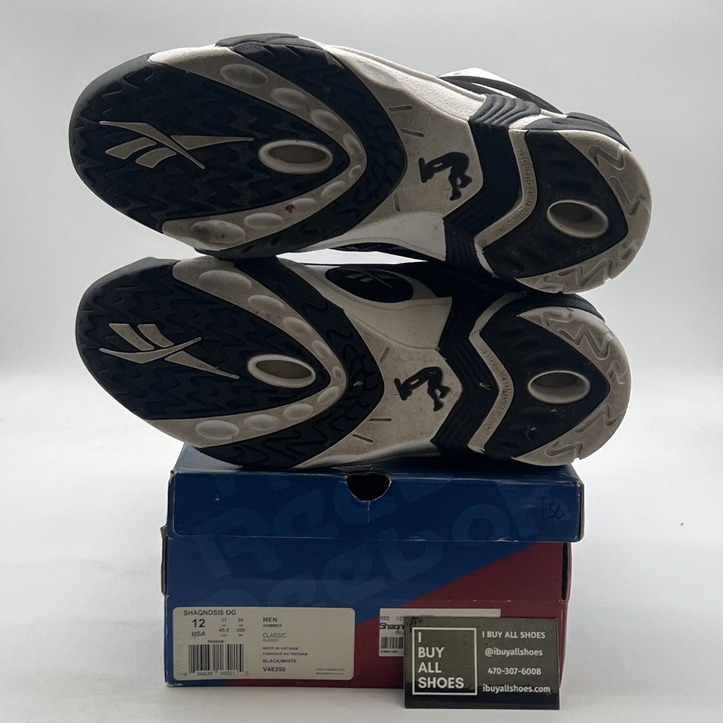 Size 12 - Reebok Shaqnosis OG Black White (V48350)