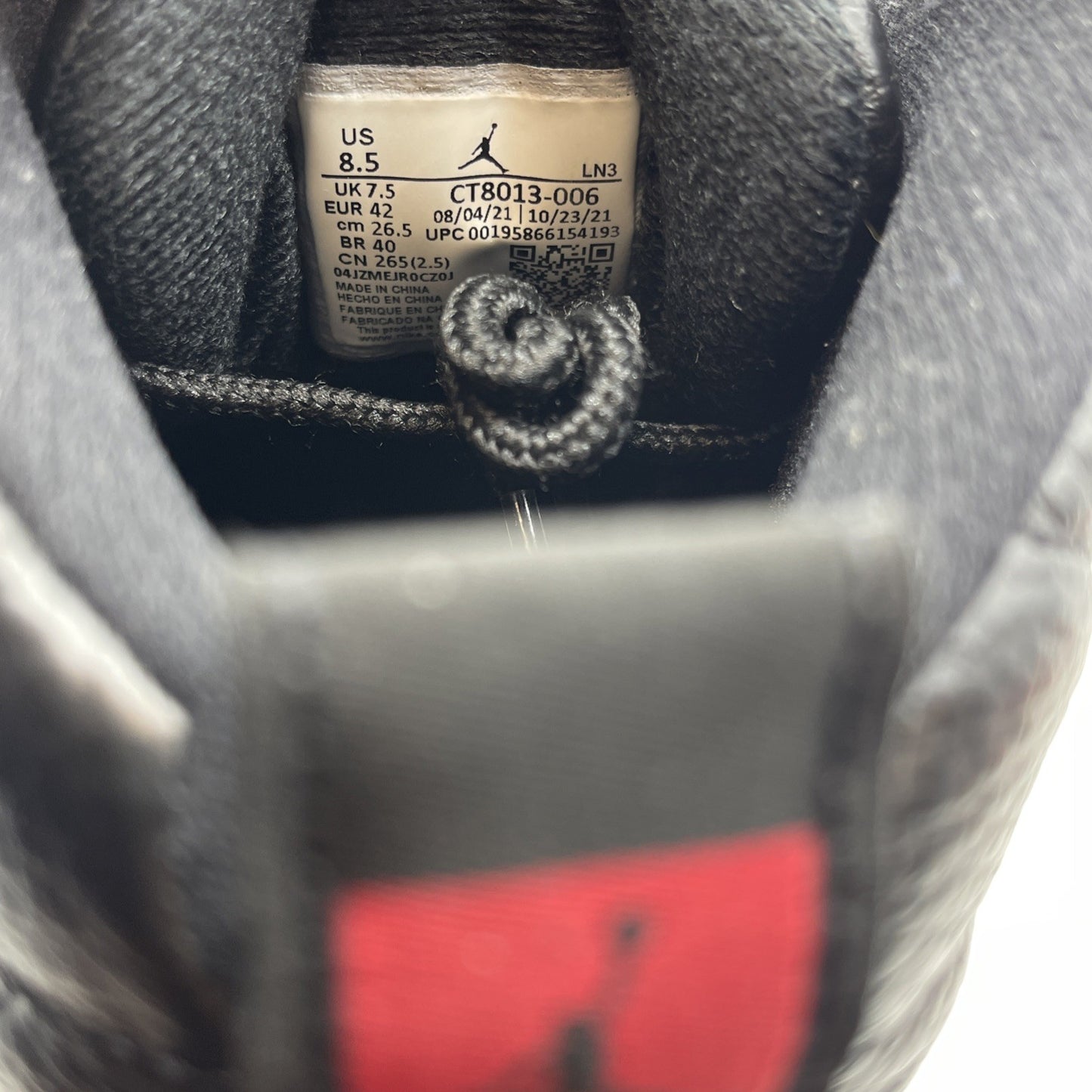 Size 8 - Jordan 12 Retro Mid Playoff Black White Grey Leather (CT8013-006)