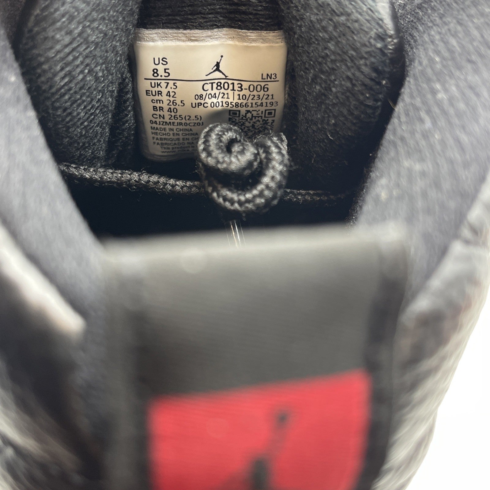 Size 8 - Jordan 12 Retro Mid Playoff Black White Grey Leather (CT8013-006)