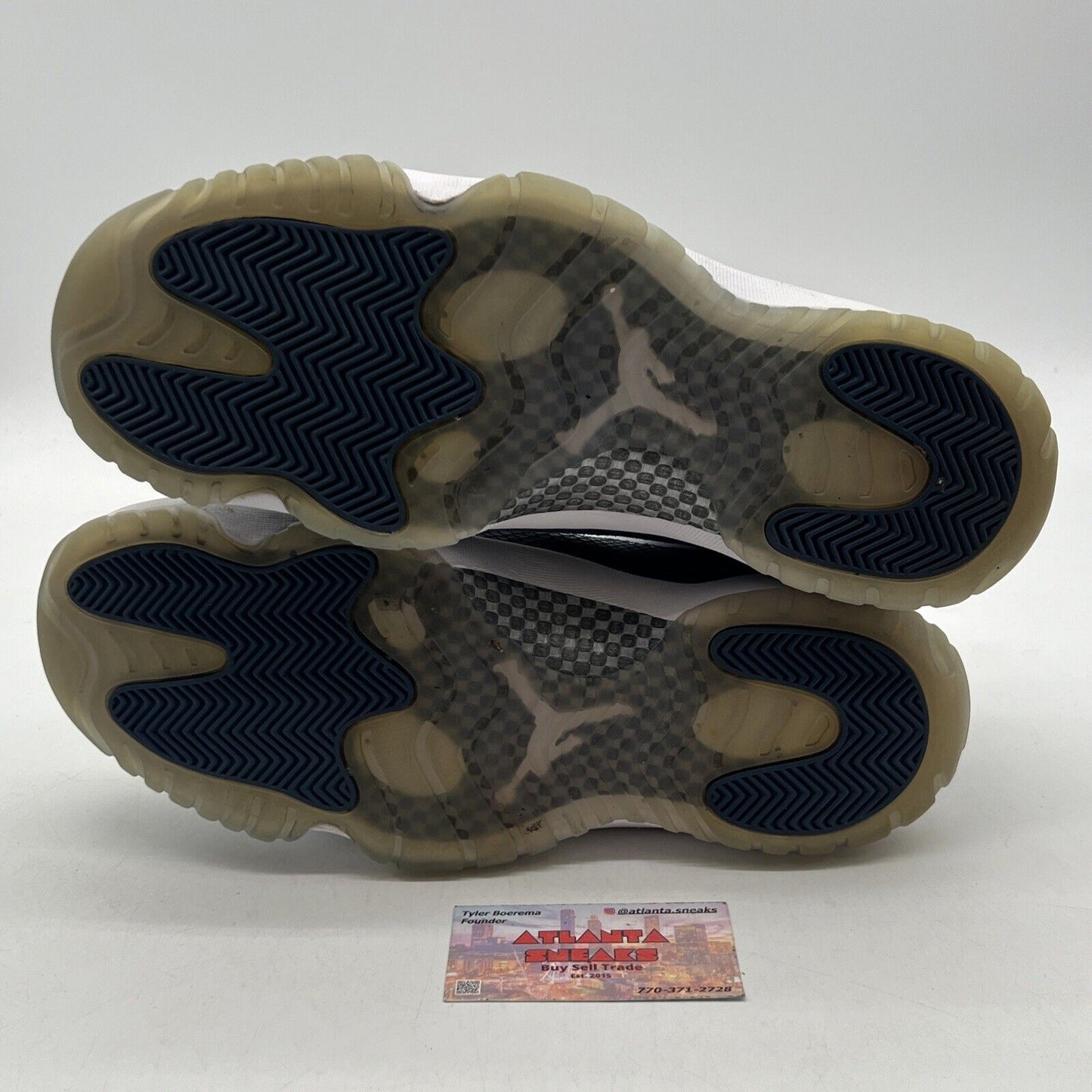 Size 12 - Jordan 11 Retro Low Snakeskin 2019 White Blue Leather (CD6846-102)