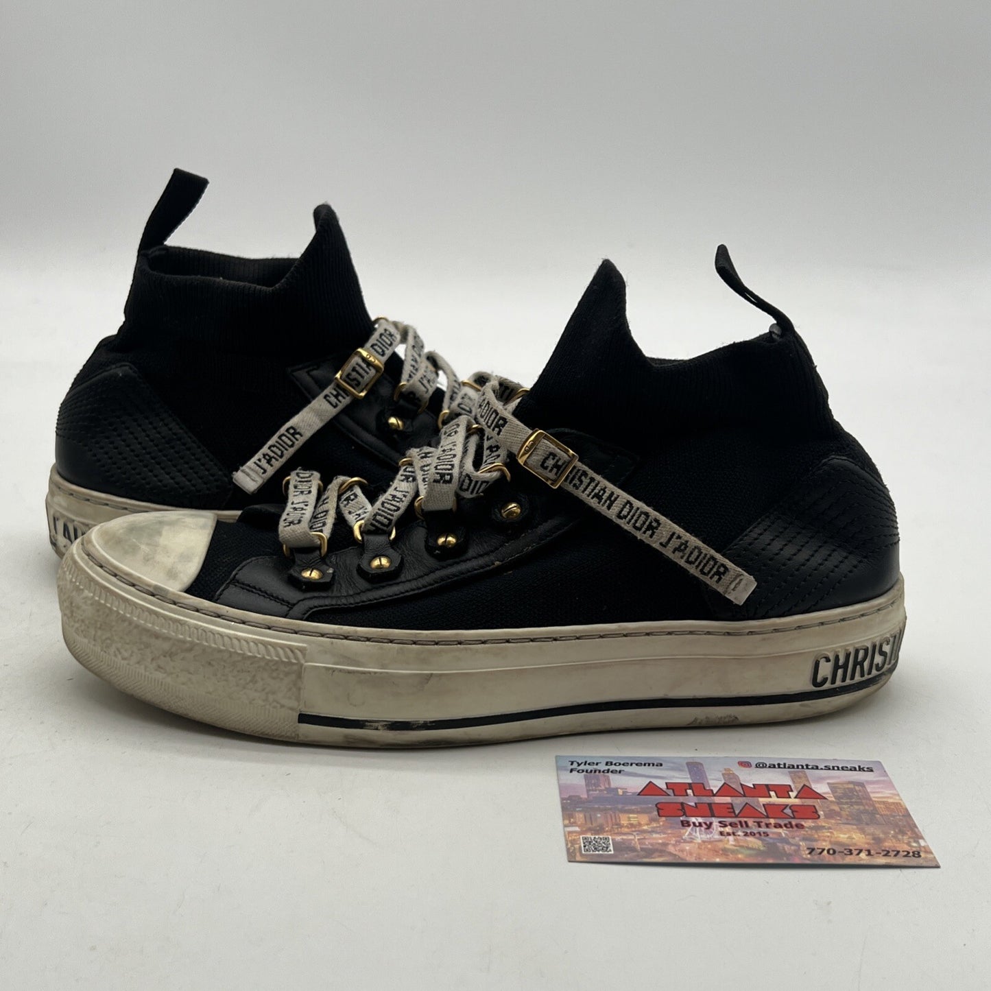 Size 5.5 - Christian Dior Walk N Dior Technical Knit Sneakers Black