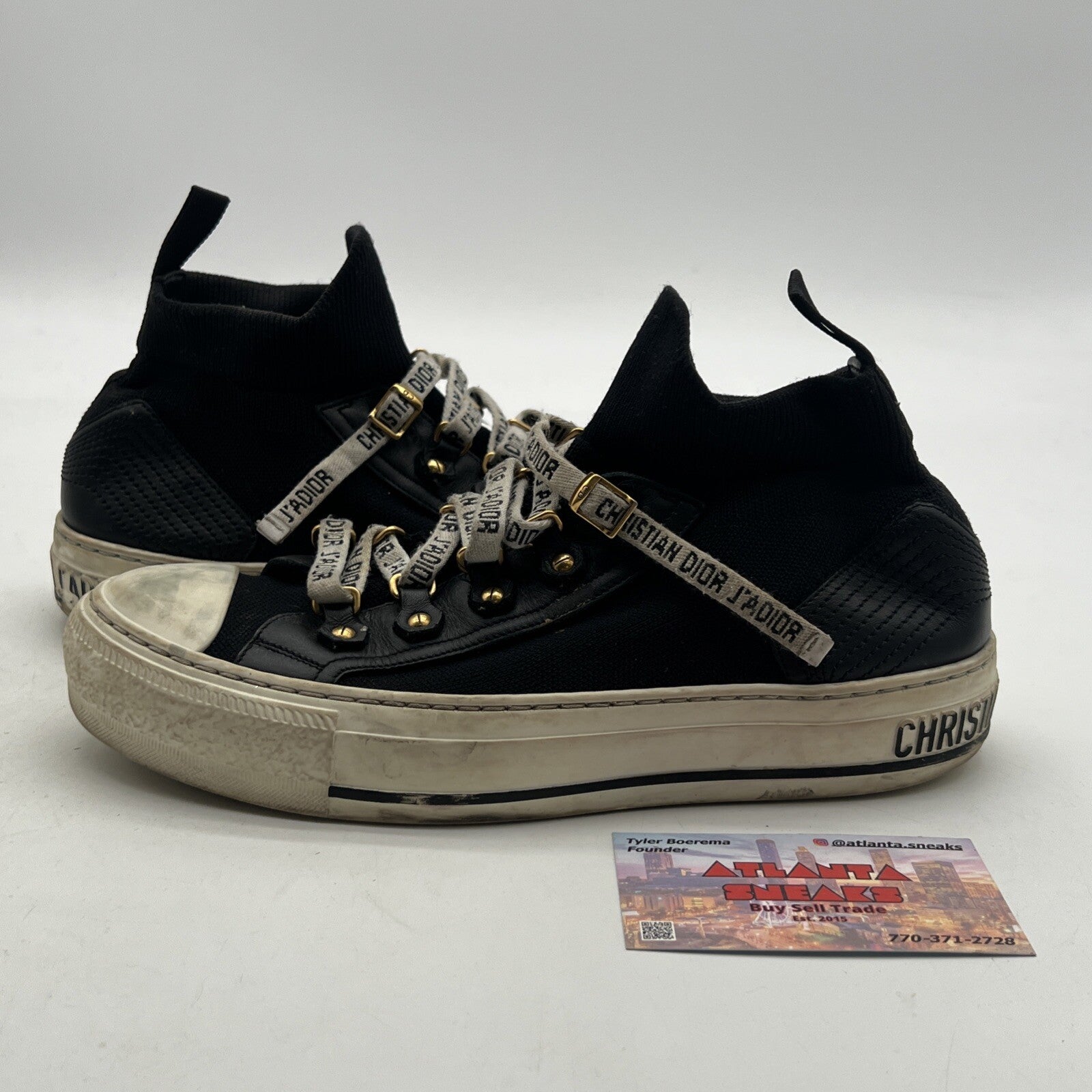 Size 5.5 - Christian Dior Walk N Dior Technical Knit Sneakers Black