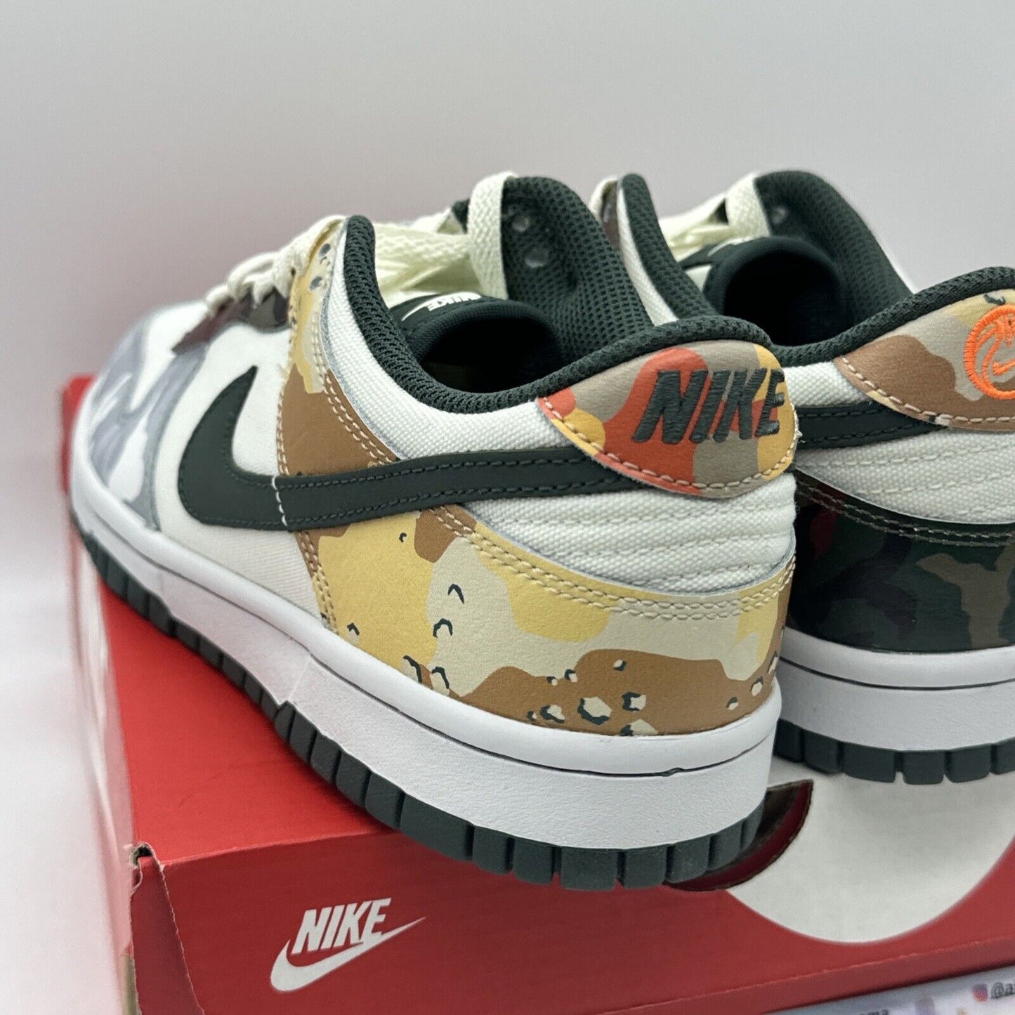 Nike Dunk Low SE Sail Multi Camo MENS DH0957-100 AND GS DB1909-100 Size 5Y New