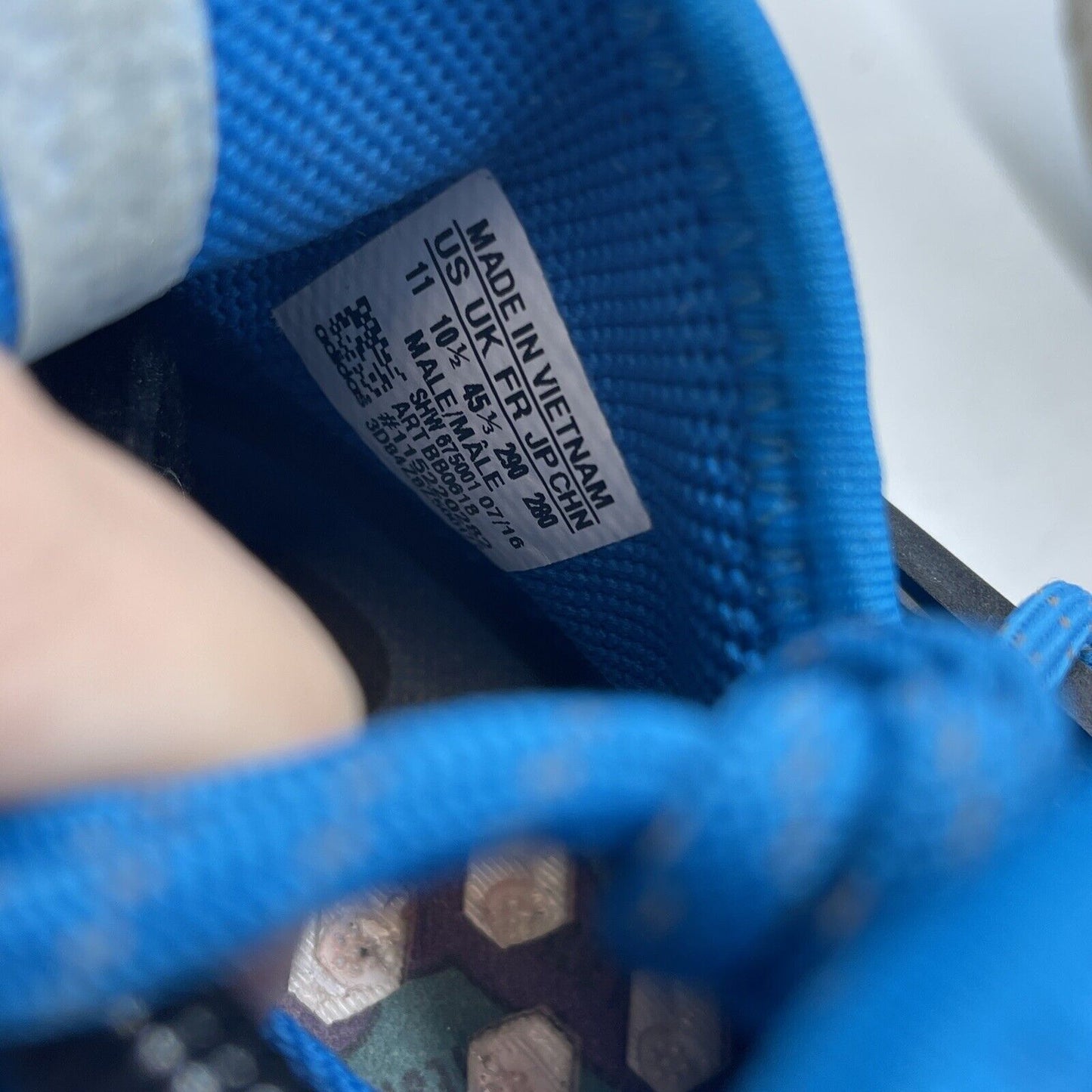 Size 11 - adidas Pharrell x NMD Human Race Blue White Black (BB0618)