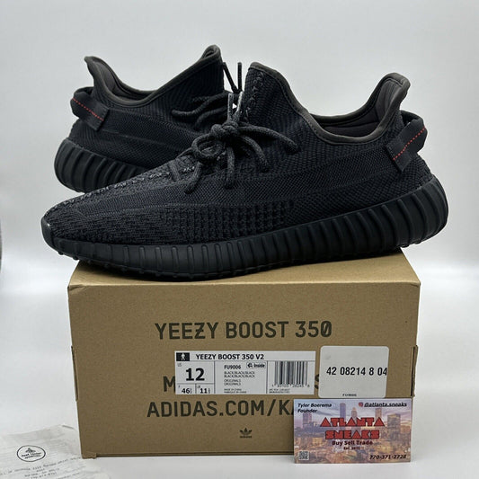 Adidas Yeezy Boost 350 V2 Black Non-Reflective 2019 Size 12