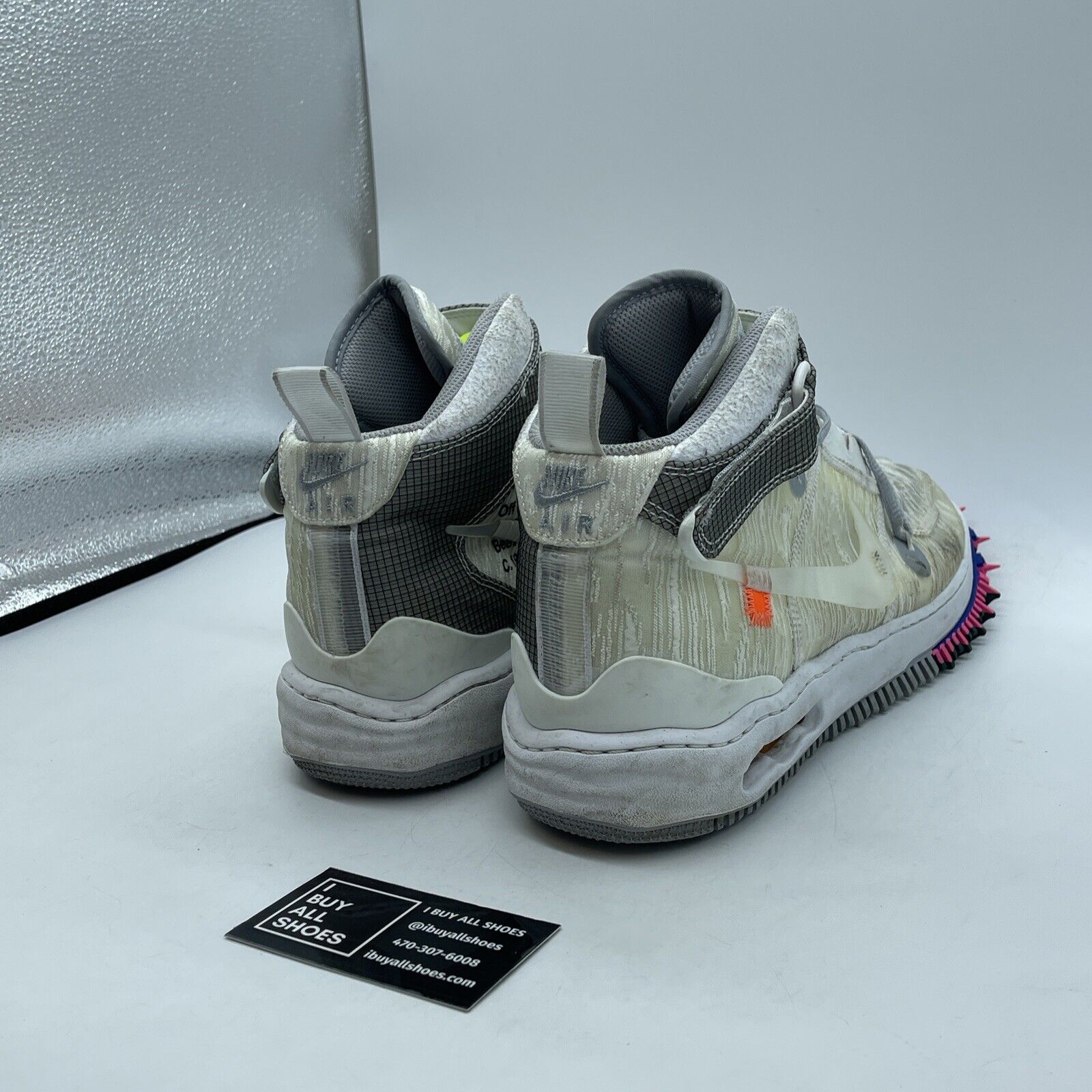 Size 11.5 - Nike Air Force 1 x Off-White White Grey Suede Leather (DO6290-100)