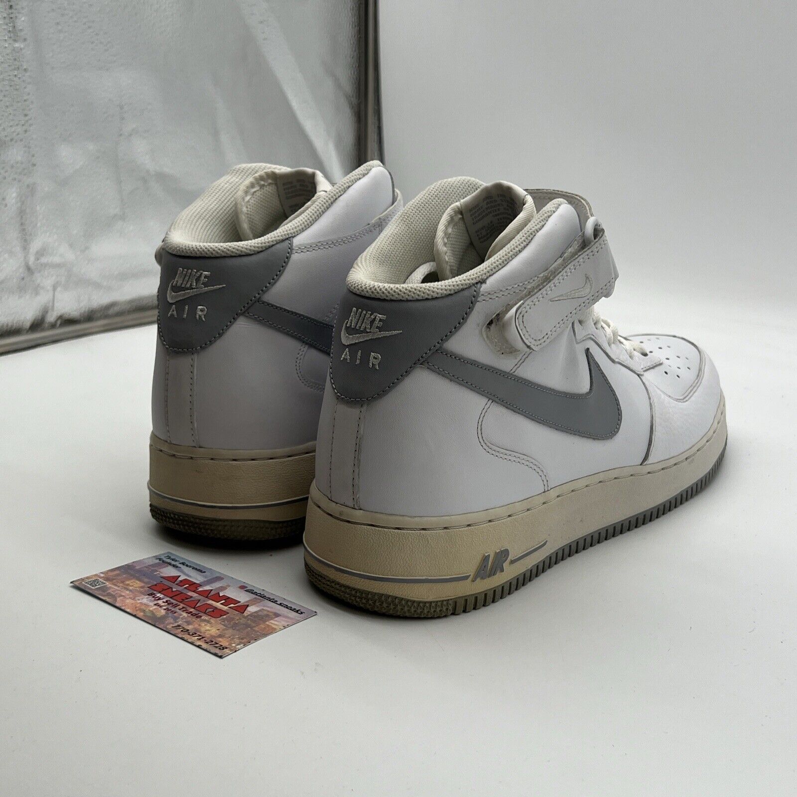 Size 13 - Nike Air Force 1 Mid White/Grey (315123-106)