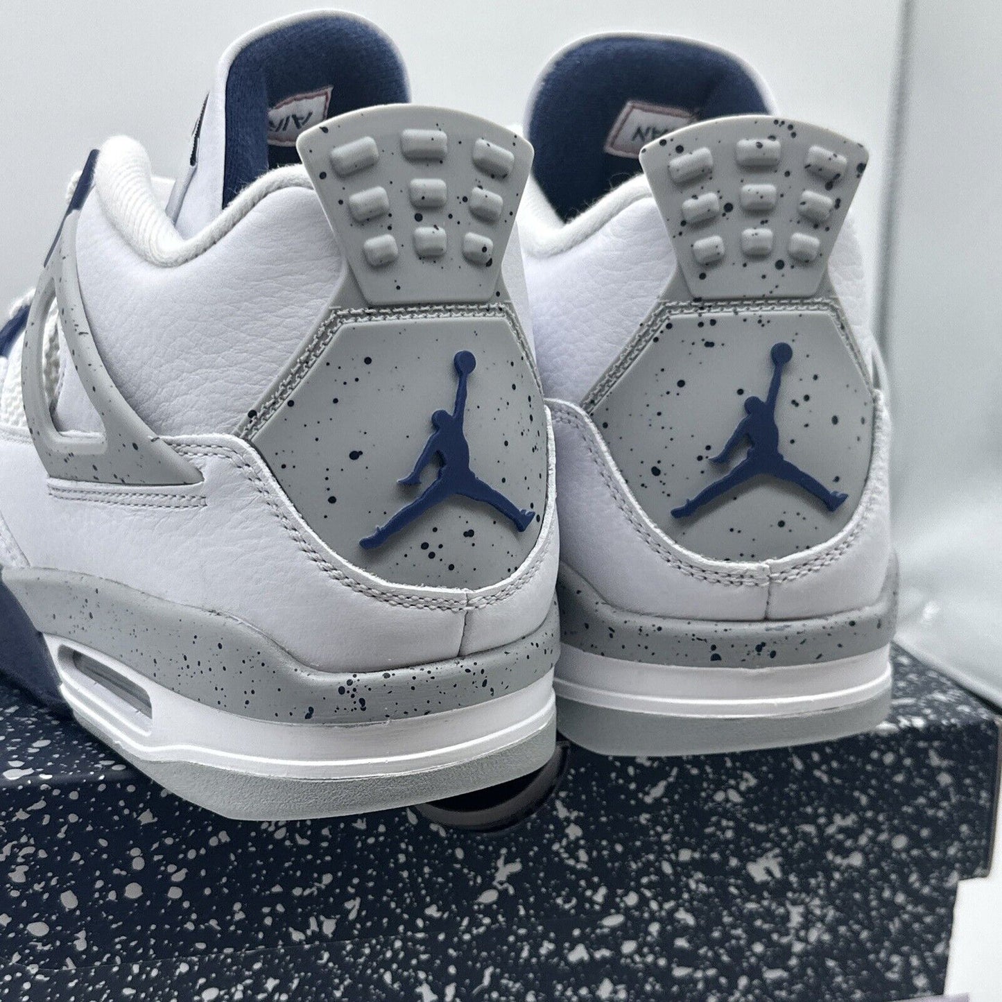 NIKE Jordan 4 Retro Shoes Unisex Size - Us M10 W11.5 White Dh6927  Midnight Navy