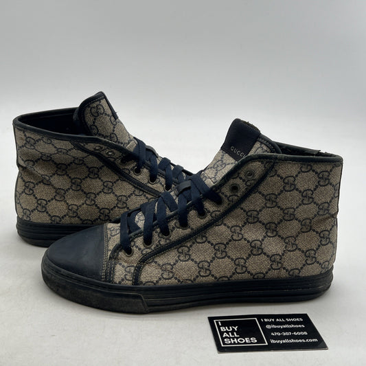 Size 6G - Gucci Shoes Sneakers Men High Top Navy Blue