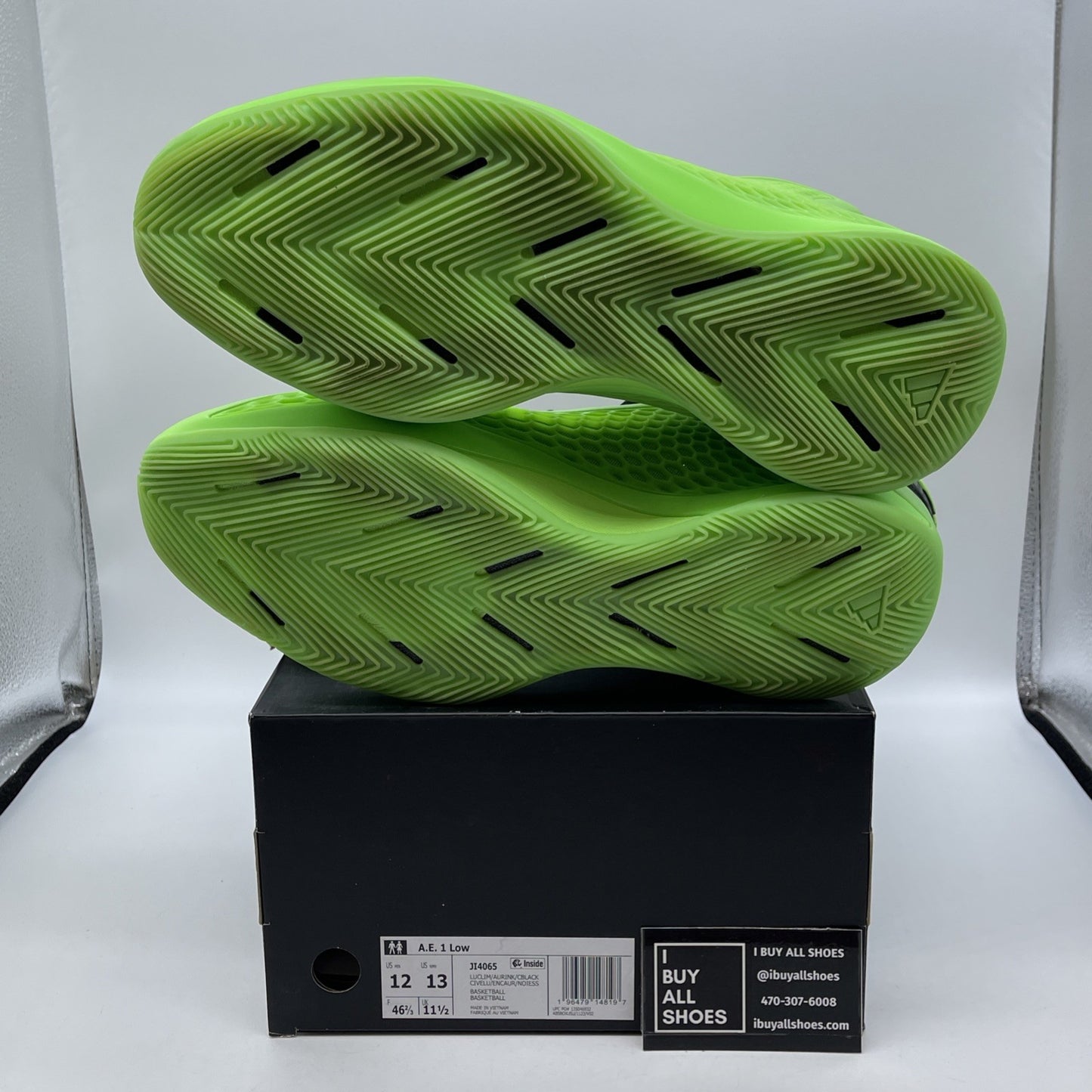 Size 12 - adidas AE 1 Low Slime Green Black Suede (JI4065)
