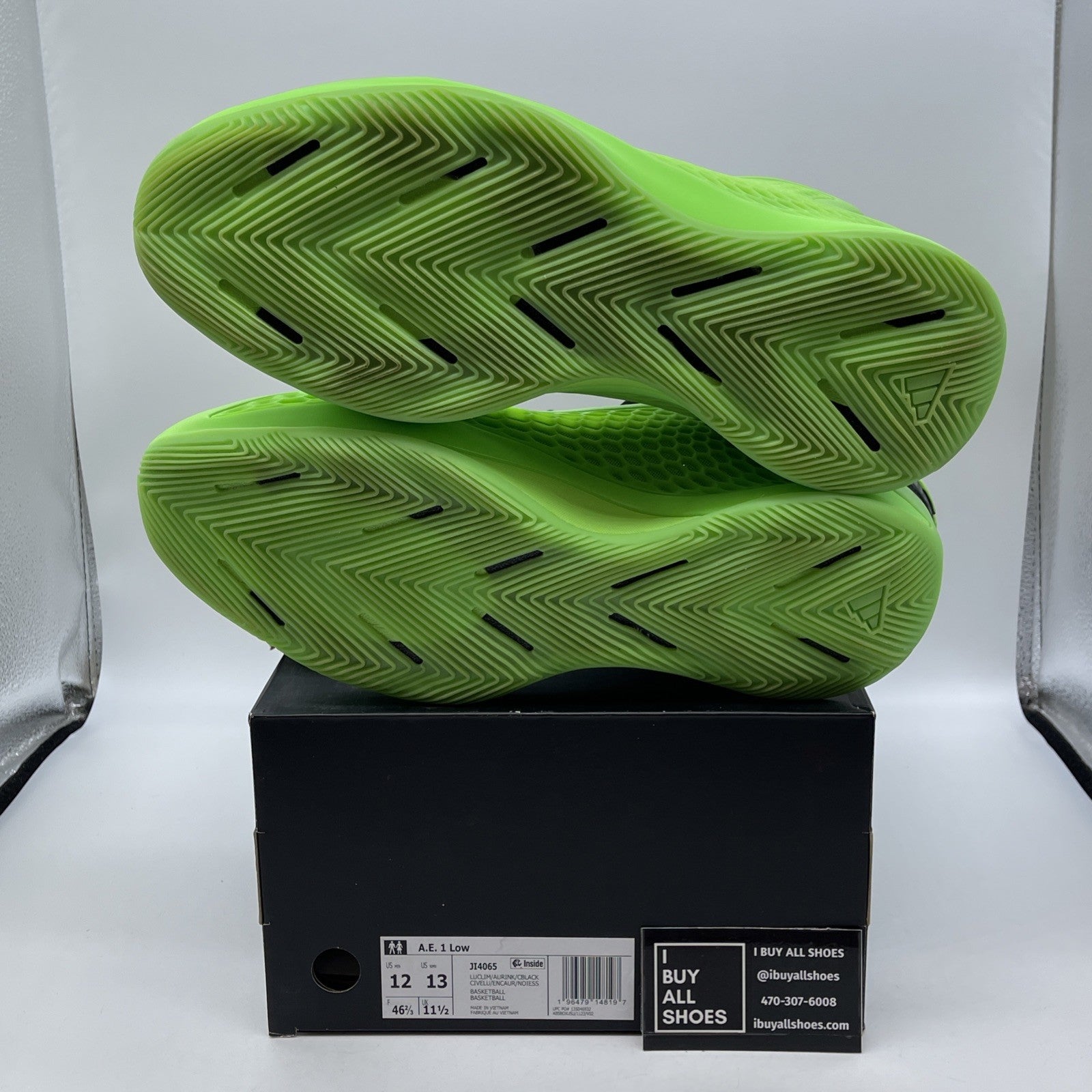 Size 12 - adidas AE 1 Low Slime Green Black Suede (JI4065)