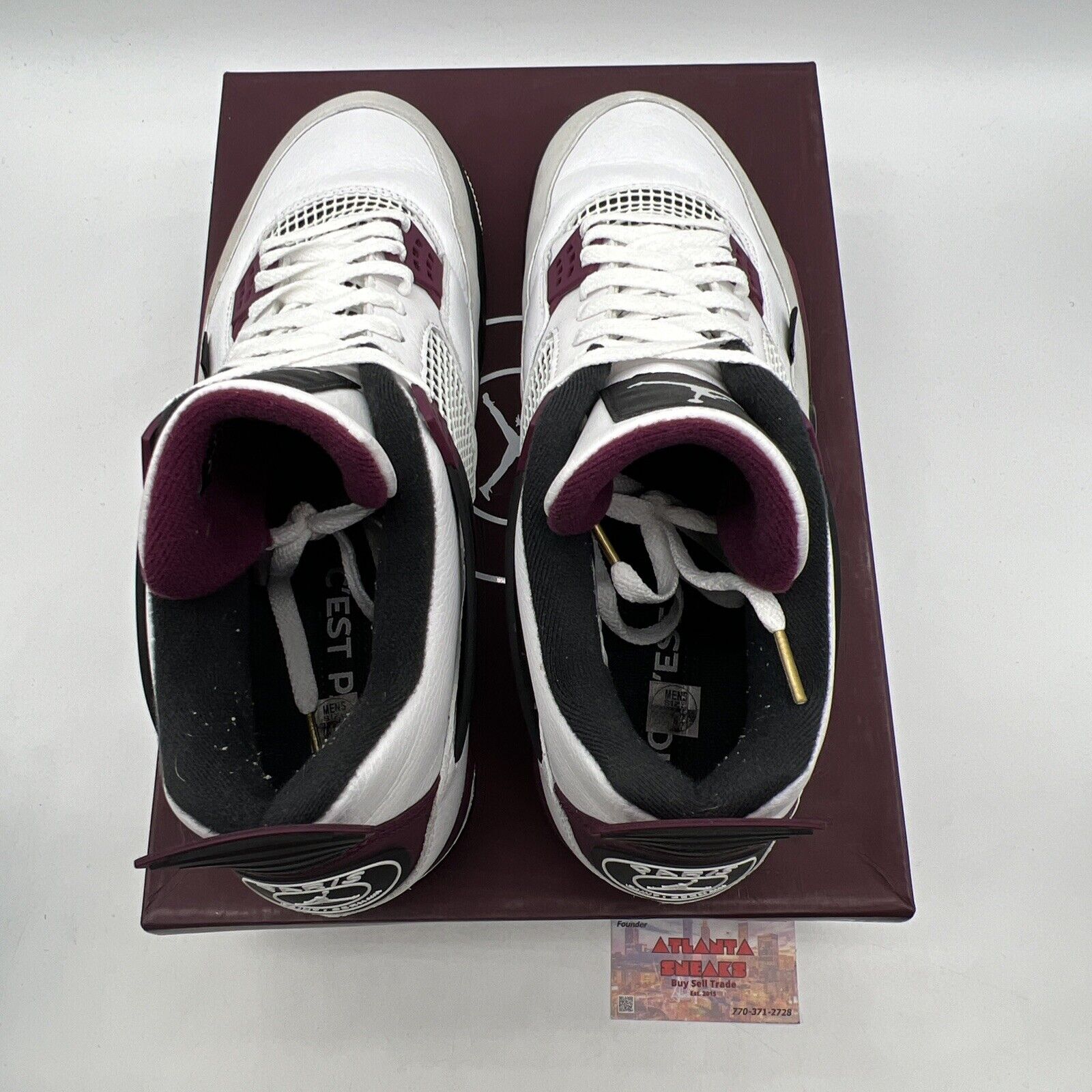 Size 13 - Jordan 4 Retro x Paris Saint-Germain Bordeaux 2020 (CZ5624-100)