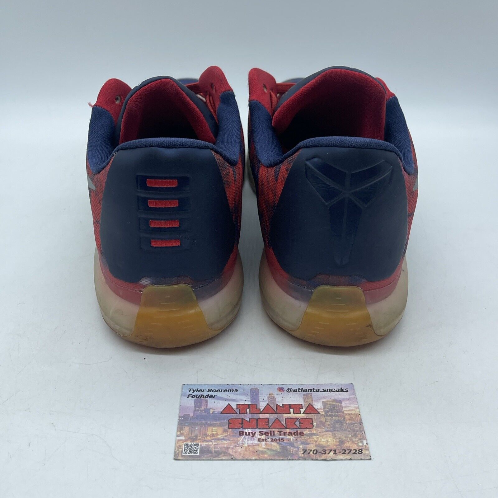 Size 12 - Nike Kobe 10 USA Silver Red Blue White Suede Leather (705317-604)