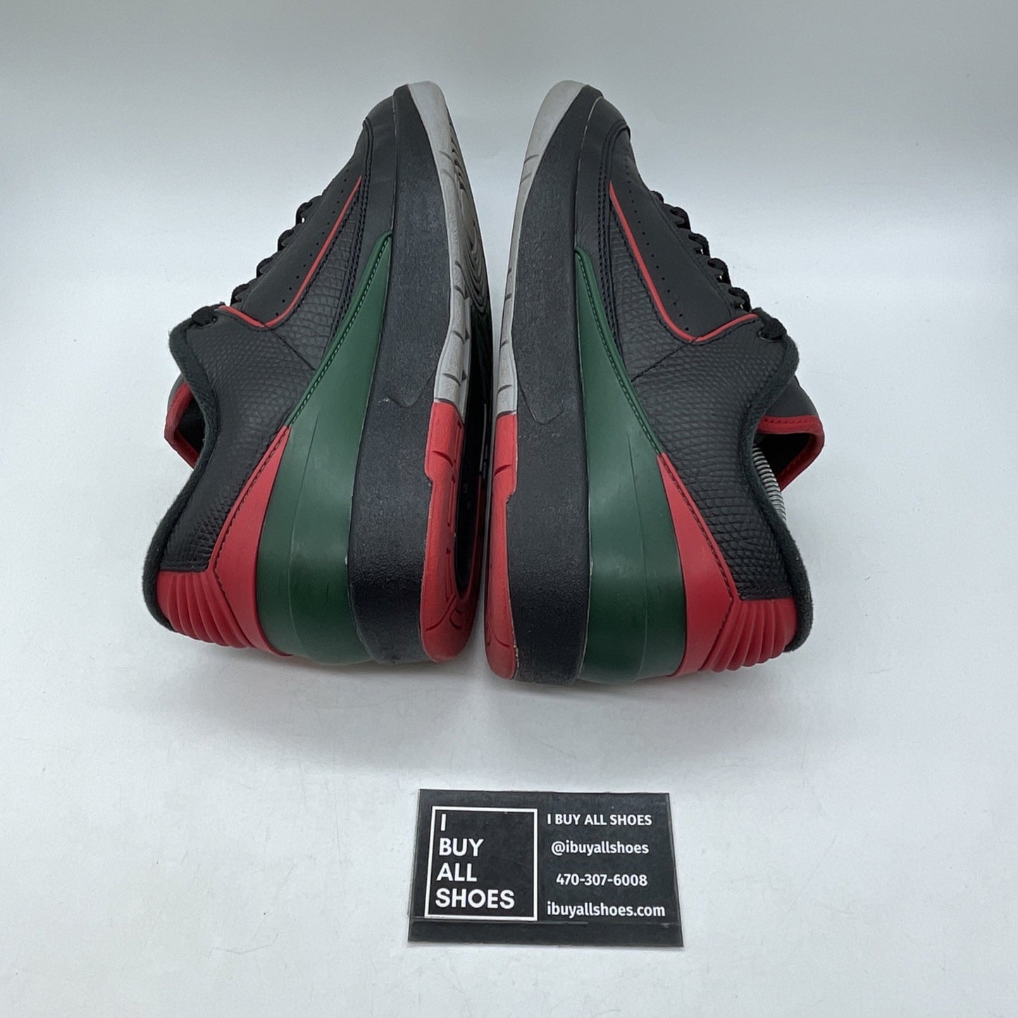 Size 9.5 - Air Jordan 2 Retro Low Christmas Black Leather (DV9956-006)