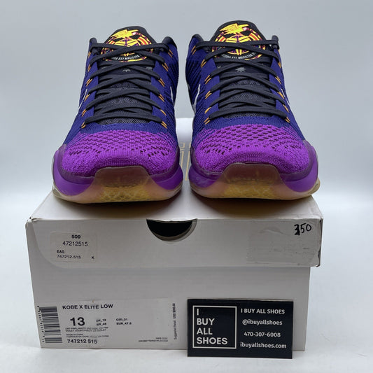 Size 13 - Nike Kobe 10 Elite Draft Pick White Purple Suede (747212-515)