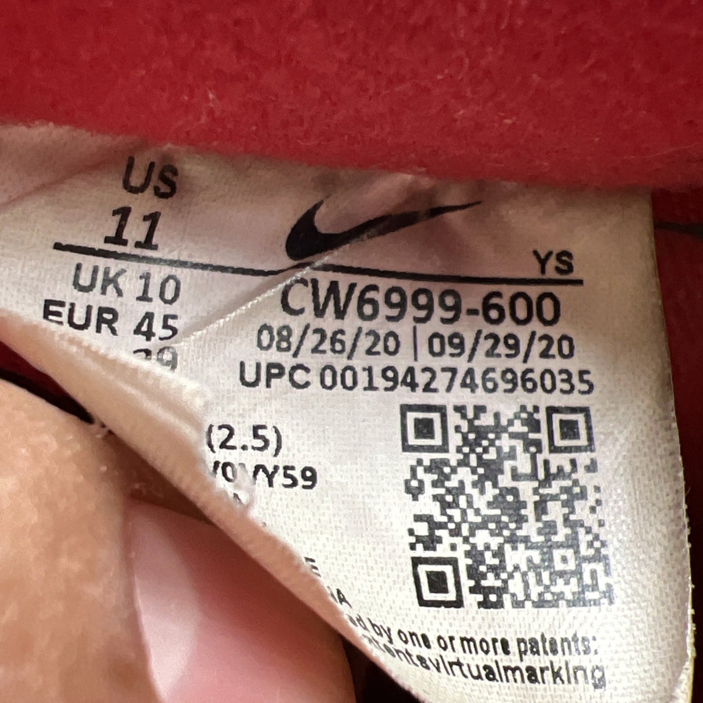 Size 11 - Nike Air Force 1 Low Triple Red (CW6999-600)