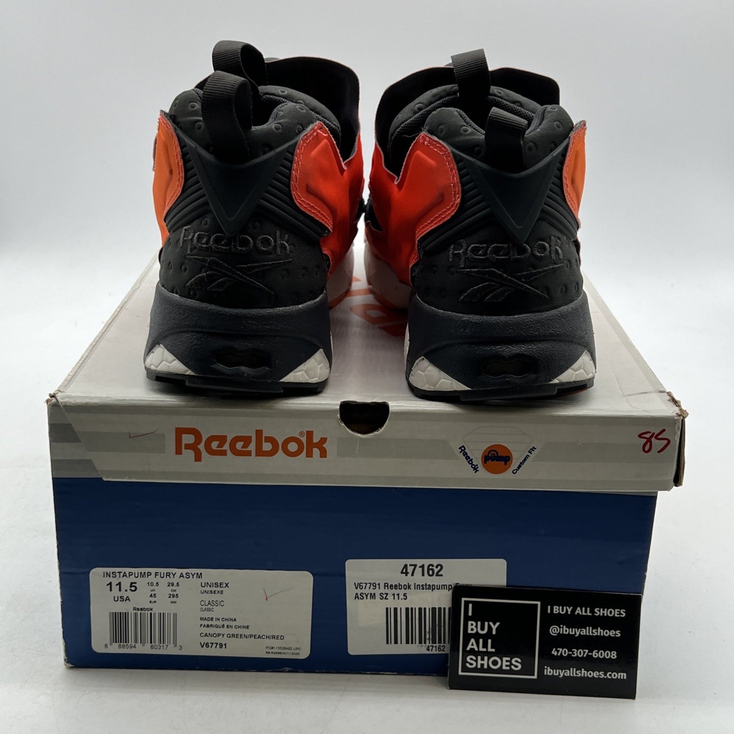Size 11.5 - Reebok InstaPump Fury ASYM Orange W (V67791)