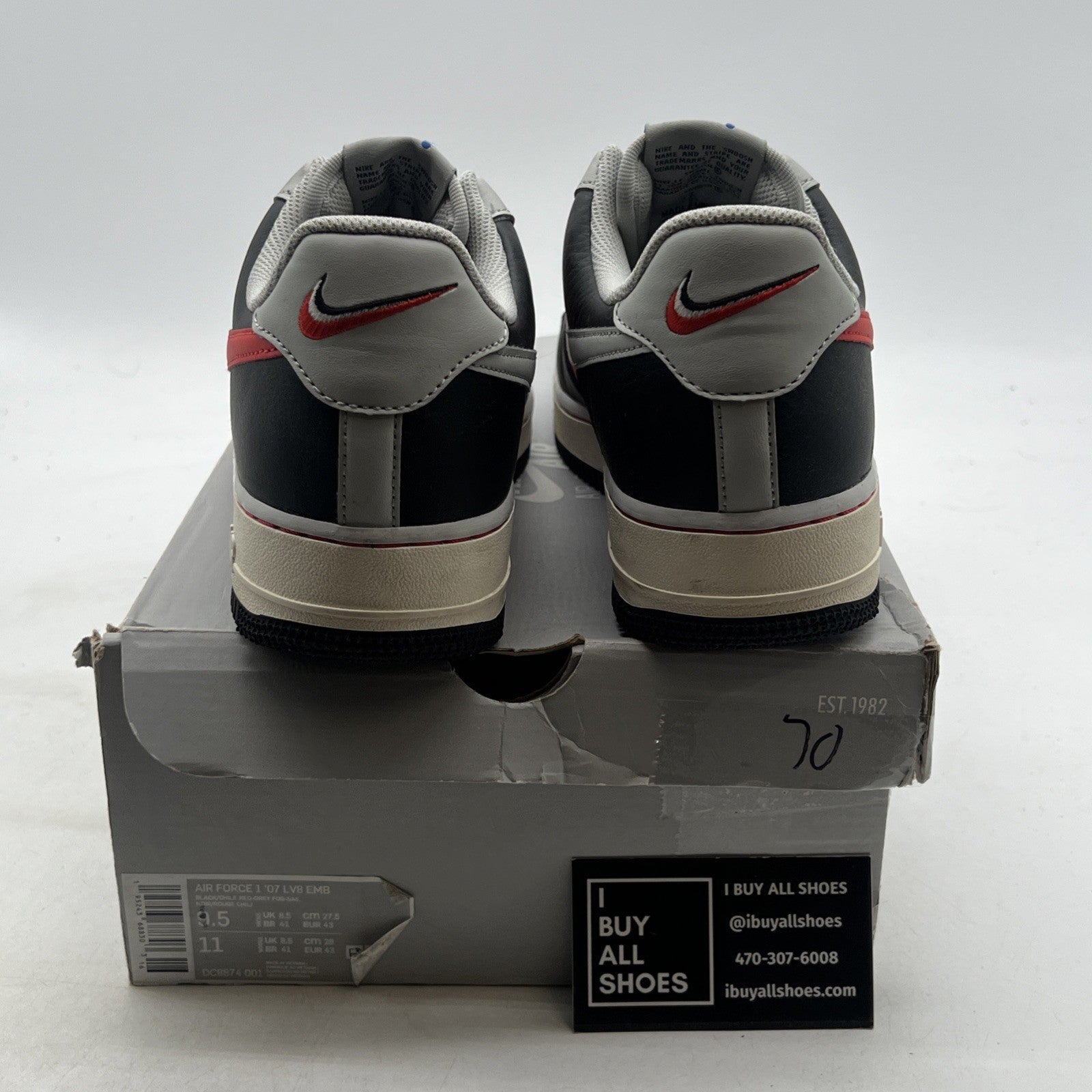 Size 9.5 - Nike Air Force 1 '07 LV8 x NBA Shoes Athletic Sneakers (DC8874-001)