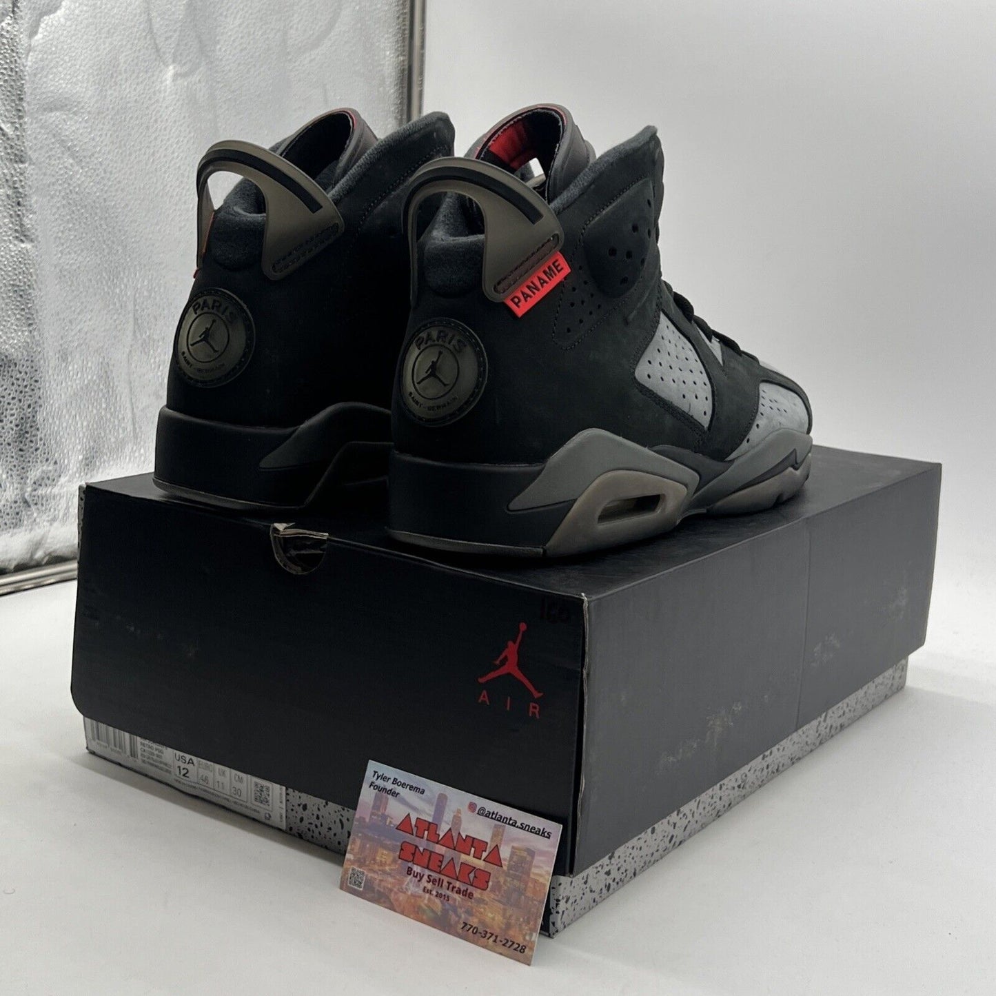 Size 12 - Paris Saint-Germain x Air Jordan 6 Retro Iron Grey (CK1229-001)