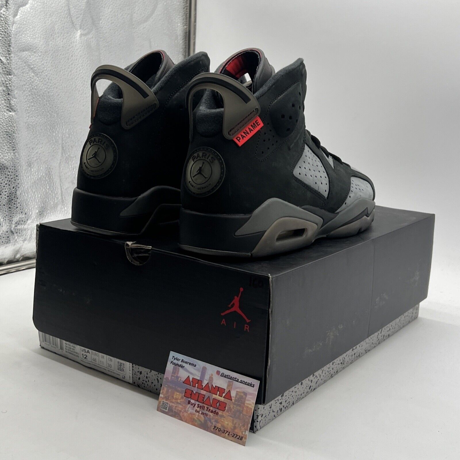 Size 12 - Paris Saint-Germain x Air Jordan 6 Retro Iron Grey (CK1229-001)