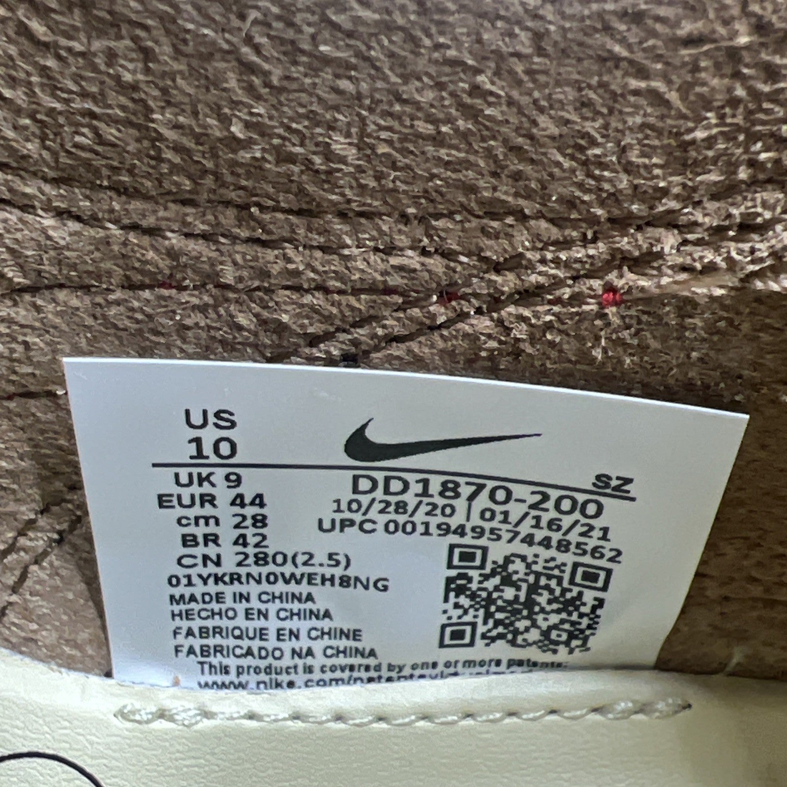 Size 10 - Nike CLOT x Air Max 1 Kiss Of Death CHA (DD1870-200)