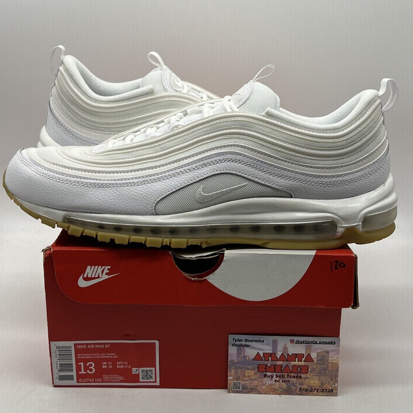 Size 13 - Nike Air Max 97 White Gum (DJ2740-100)