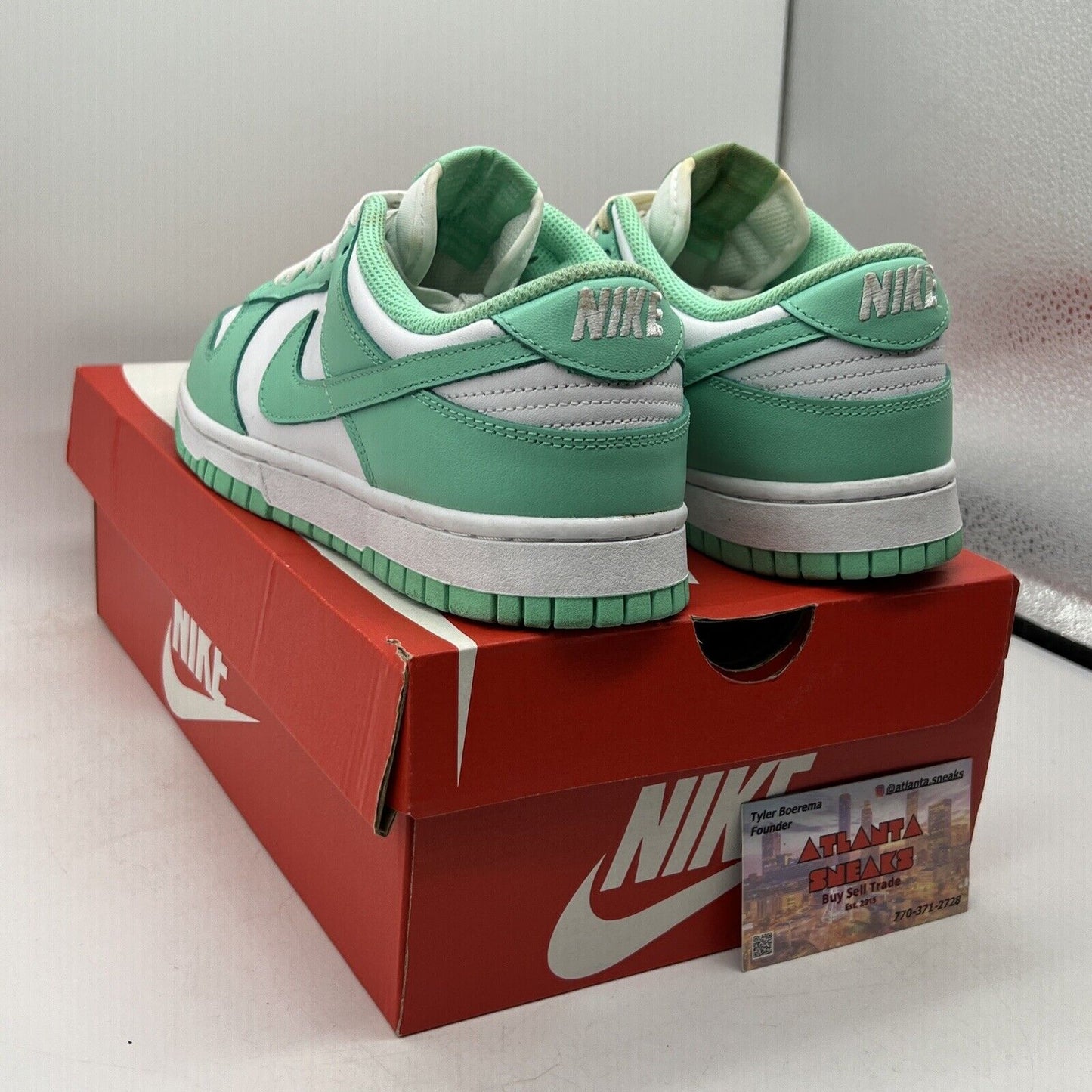 Size 8 - Nike Dunk Low Green Glow W What Aqua Leather (DD1503-105)