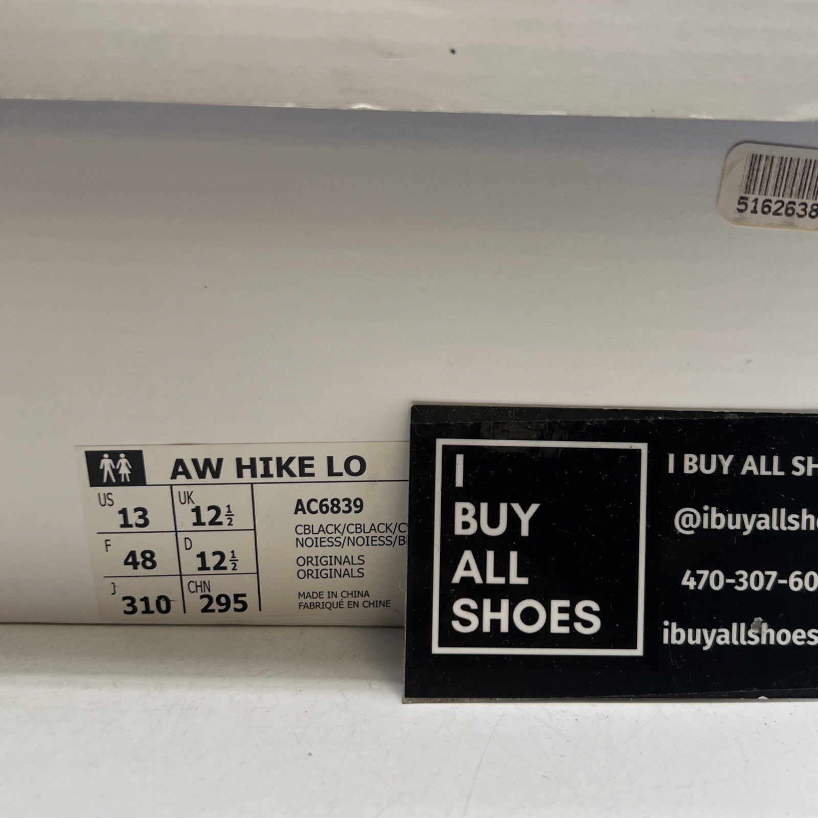 Size 13 - Adidas Alexander Wang x AW Hike Low Black (AC6839)
