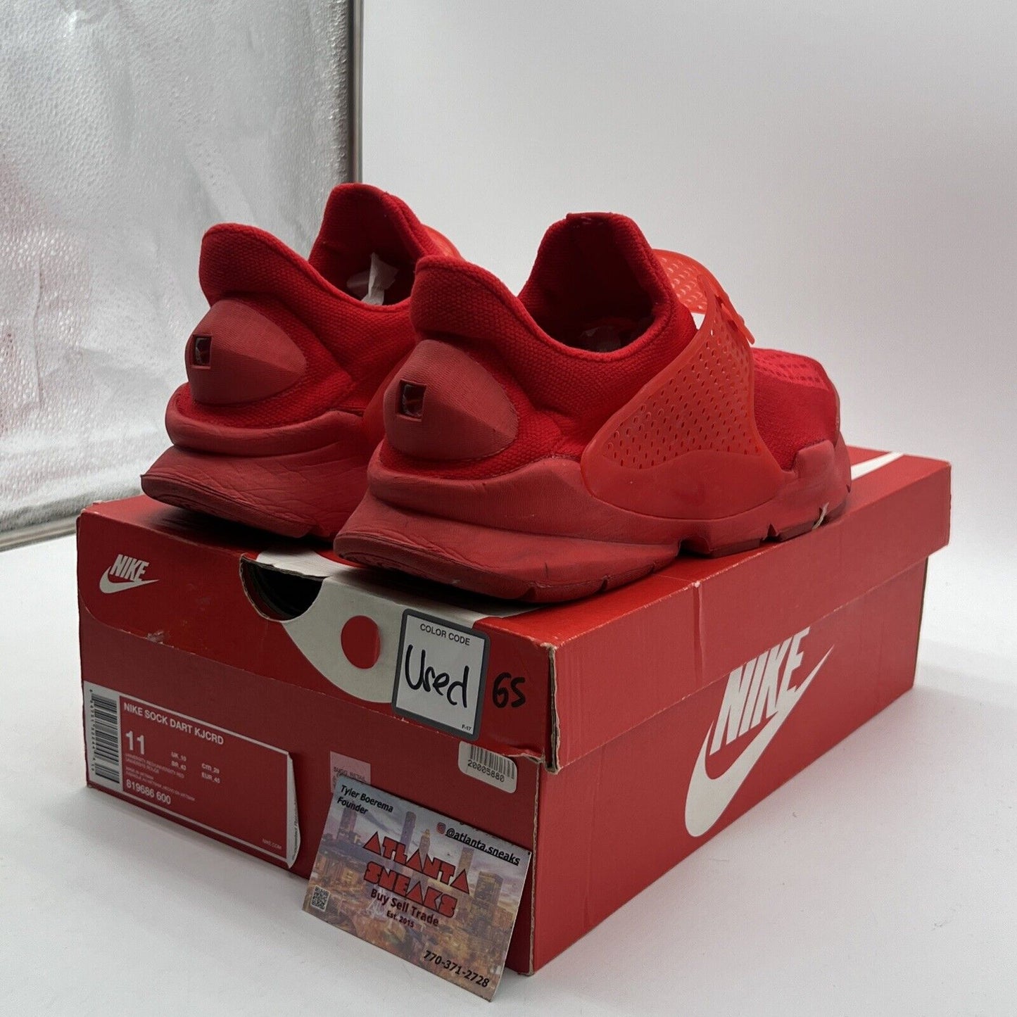 Size 11 - Nike Sock Dart Triple Red (819686-600)