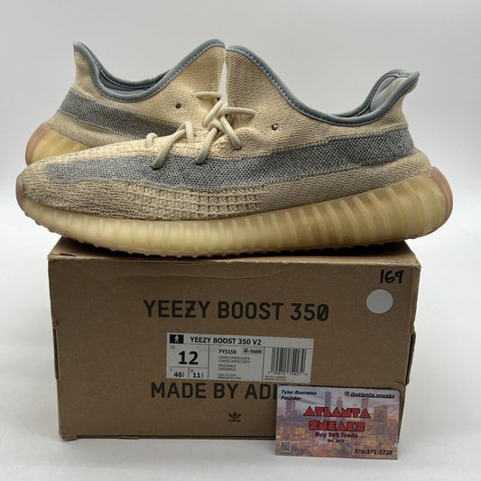 Size 12 - adidas Yeezy Boost 350 V2 Linen Grey Cream (FY5158)