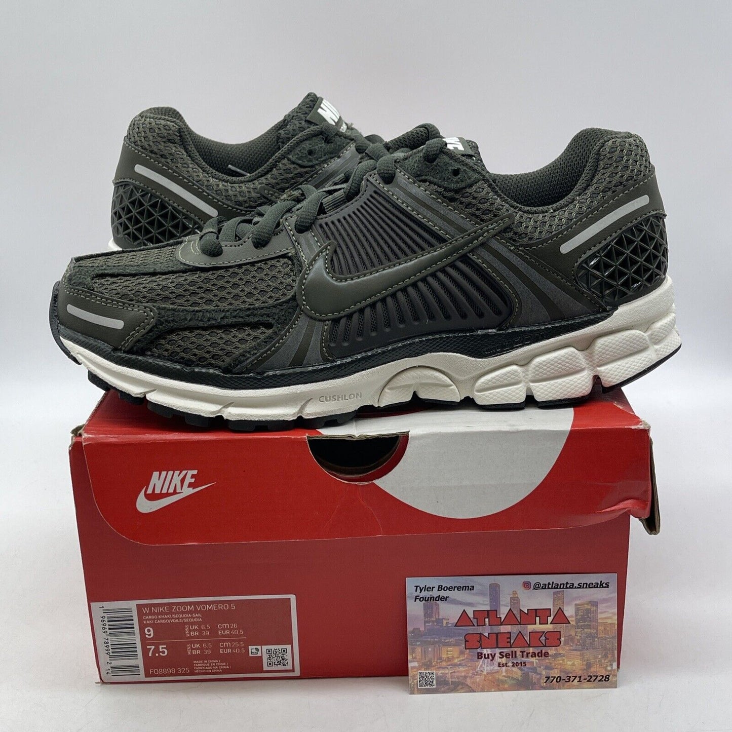 Size 9W - Nike Air Zoom Vomero 5 Sequoia Olive Green (FQ8898-325)