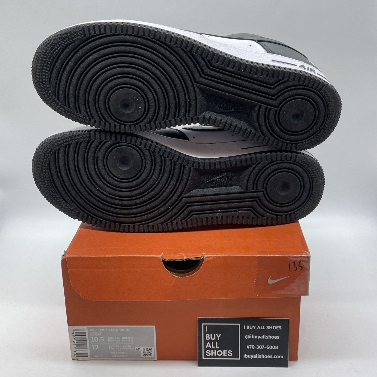 Size 10.5 - Nike Air Force 1 Low x Terror Squad Black White Leather (FJ5756-100)