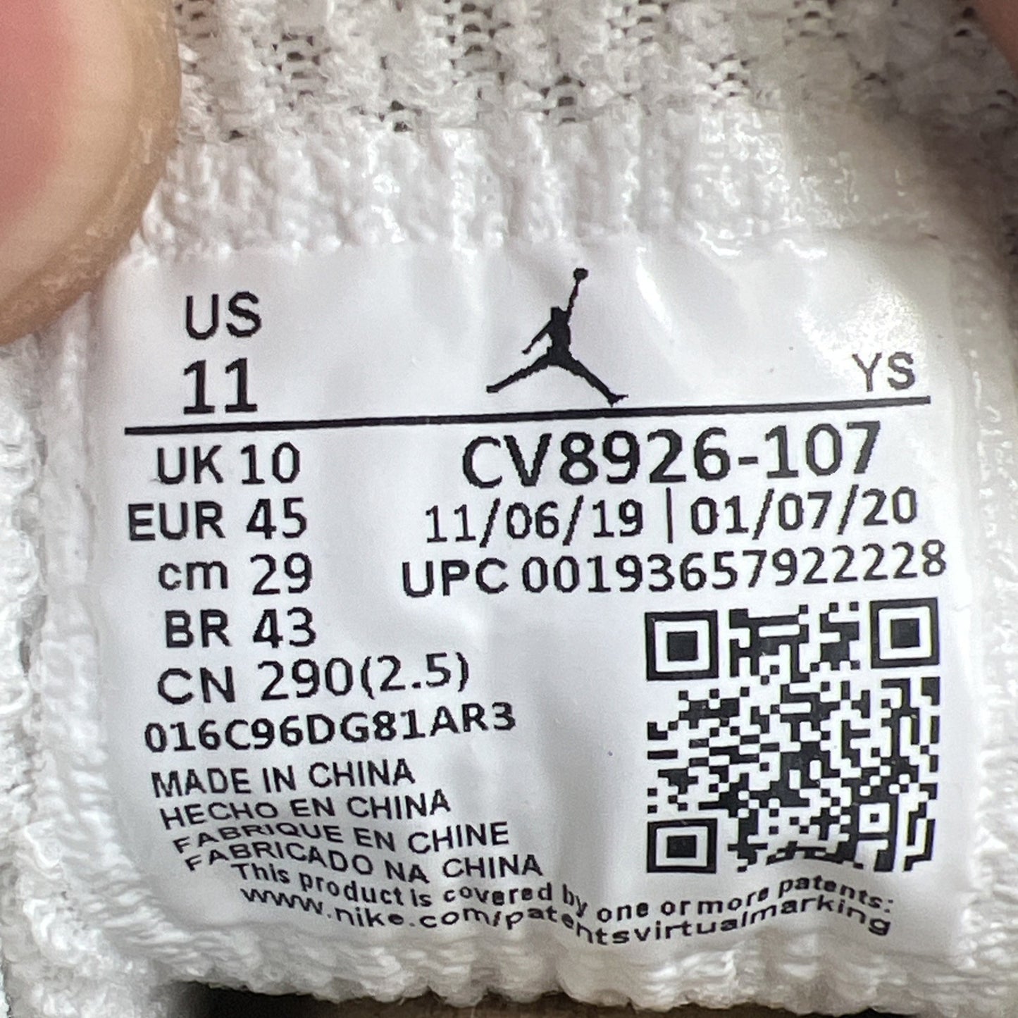 Size 11 - Jordan Jumpman Team 1 White University Blue (CV8926-107)