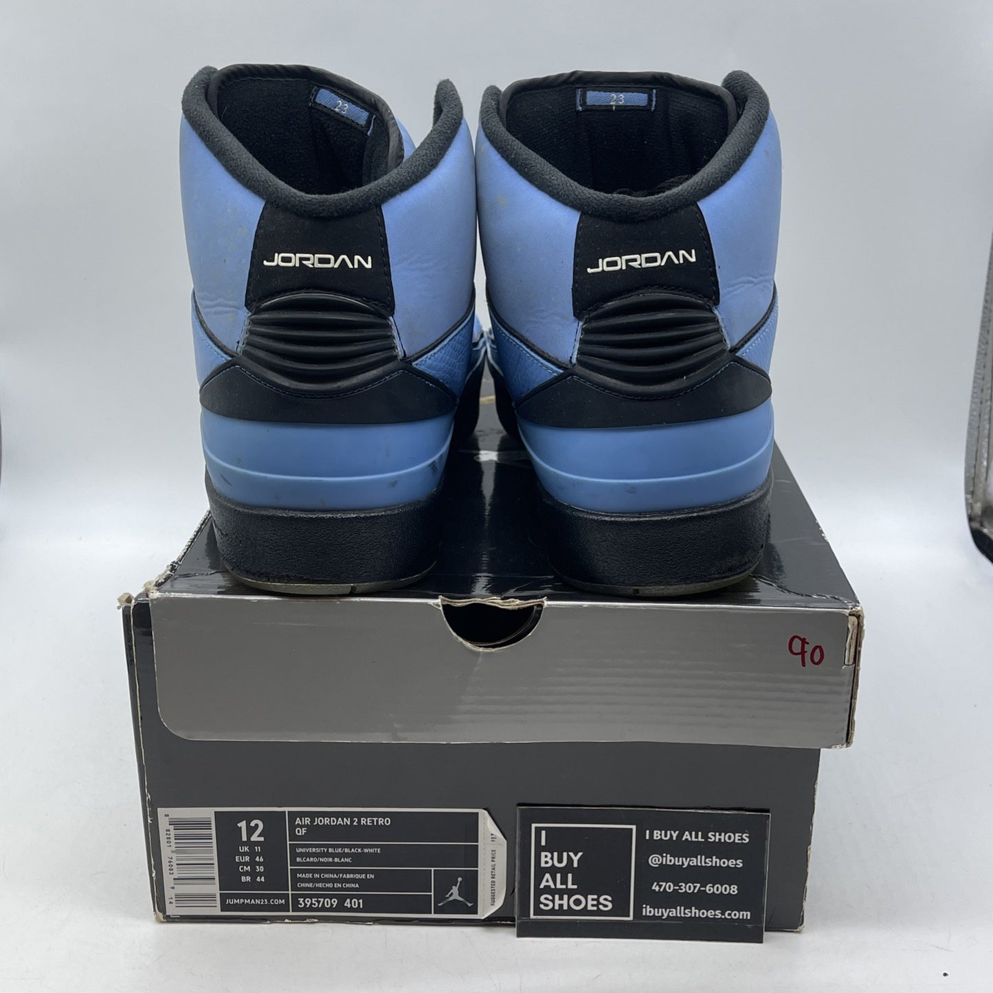 Size 12 - Air Jordan 2 Retro QF University Blue (395709-401)