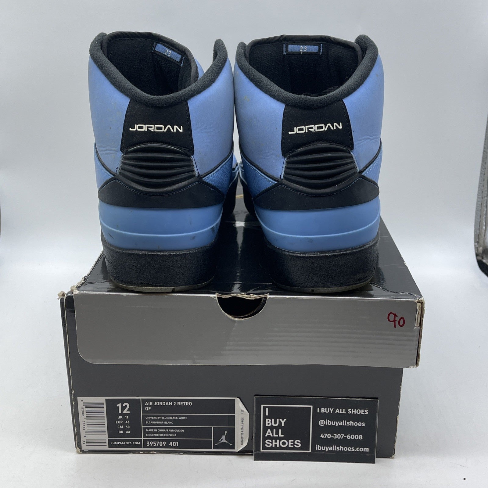 Size 12 - Air Jordan 2 Retro QF University Blue (395709-401)