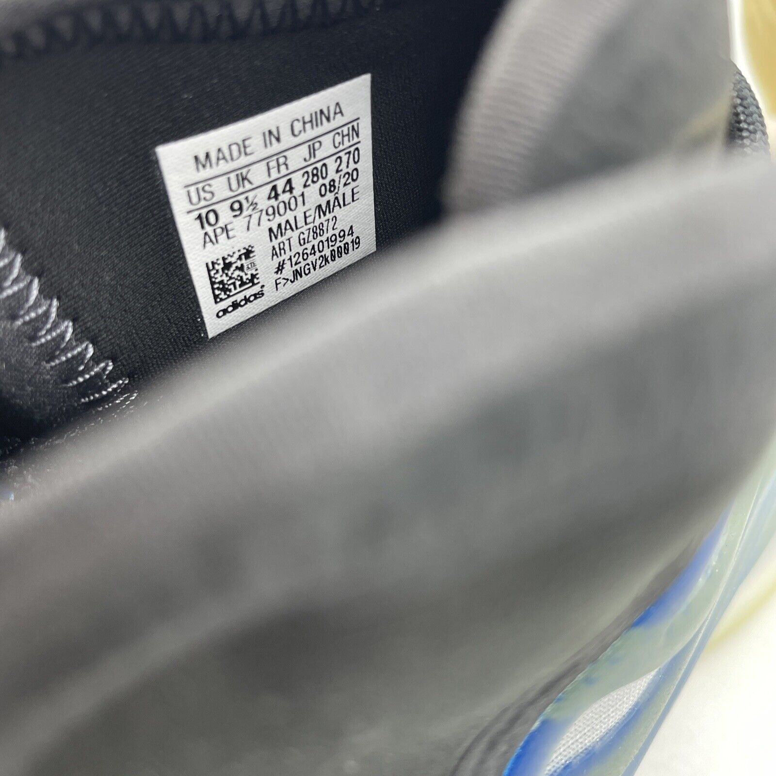Size 10 - adidas Yeezy Quantum Frozen Blue Black Grey Suede Leather (GZ8872)