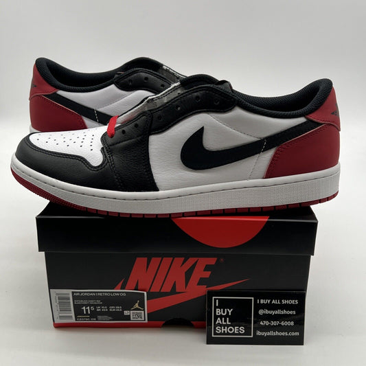 Size 11.5 - Air Jordan 1 Retro OG Low Black Toe (CZ0790-106)