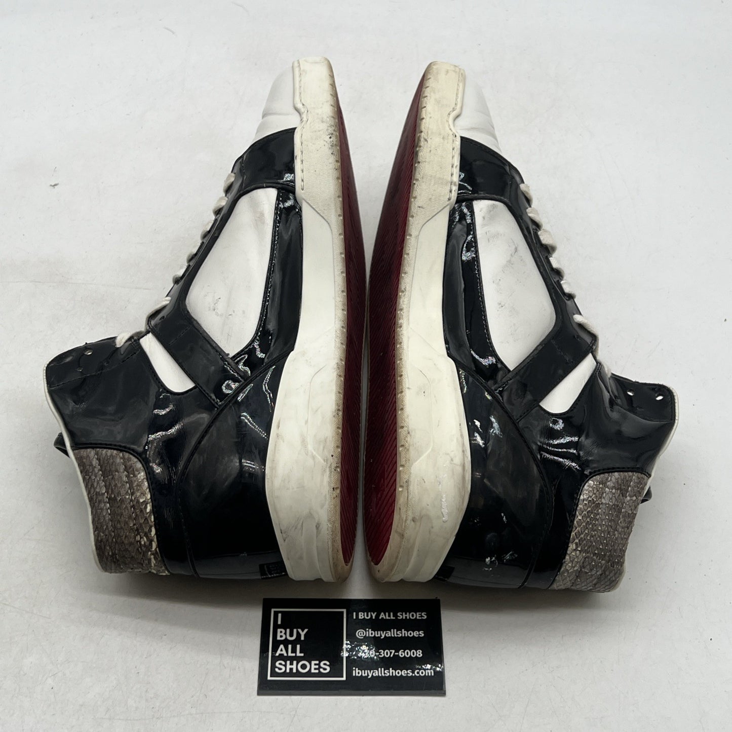 Size 12.5G - GUCCI Rebound Snakeskin High Top Sneakers GG