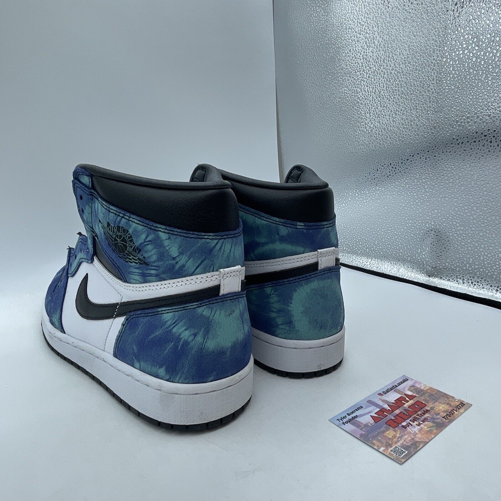 Size 11W - Air Jordan 1 Retro OG High Tie-Dye White Black Leather (CD0461-100)