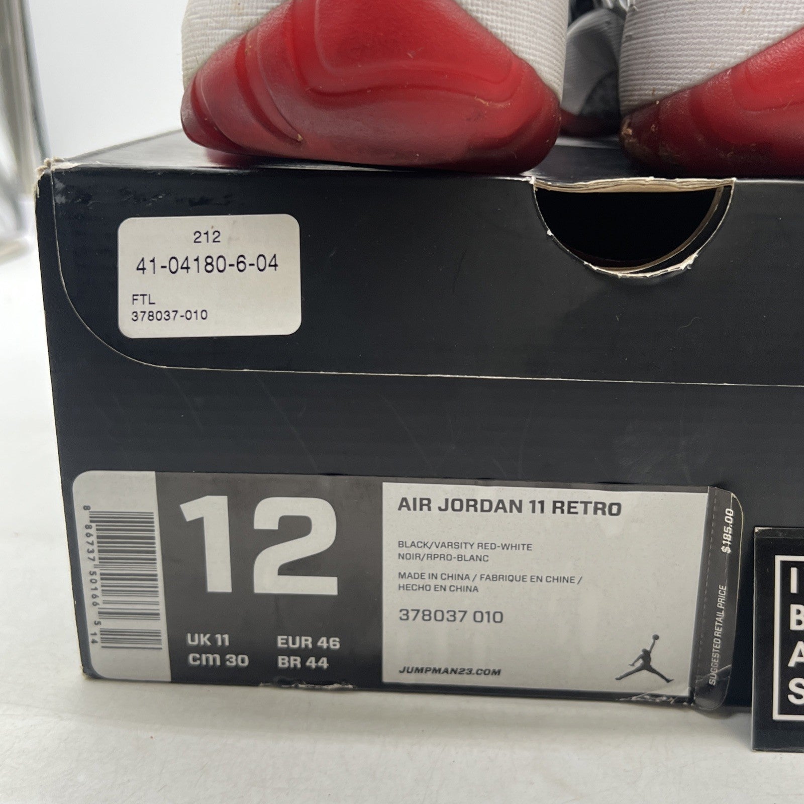 Size 12 - Air Jordan 11 Retro Bred 2012 (378037-010)