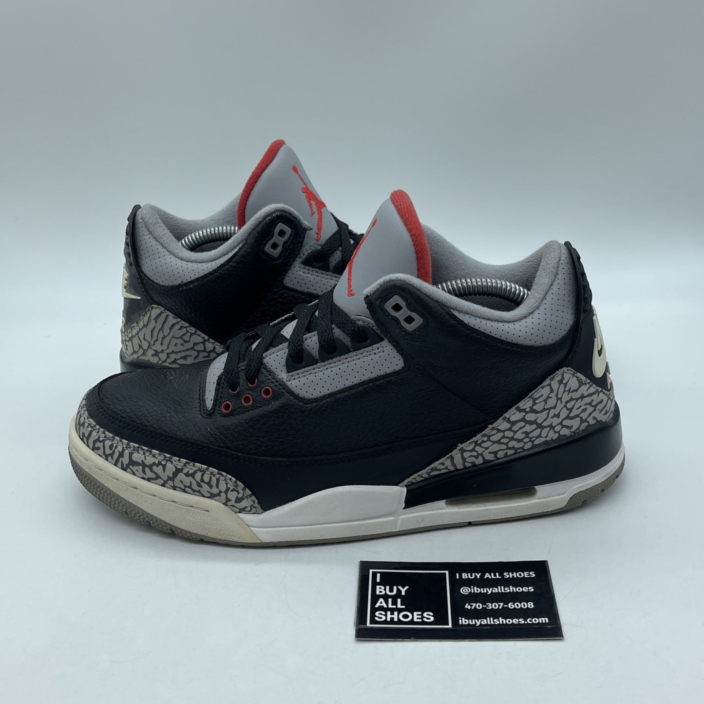 Size 9.5 - Jordan 3 Retro OG Mid Black Cement Suede Leather (854262-001)