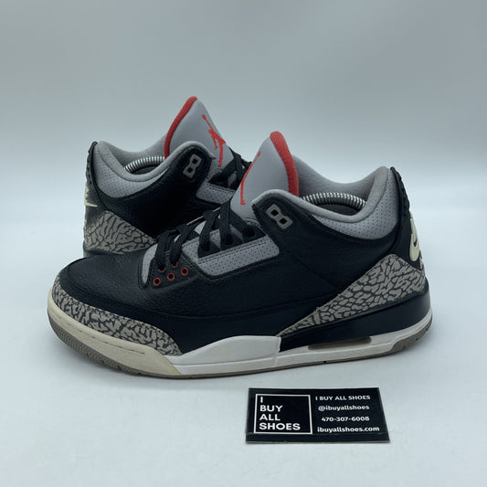 Size 9.5 - Jordan 3 Retro OG Mid Black Cement Suede Leather (854262-001)