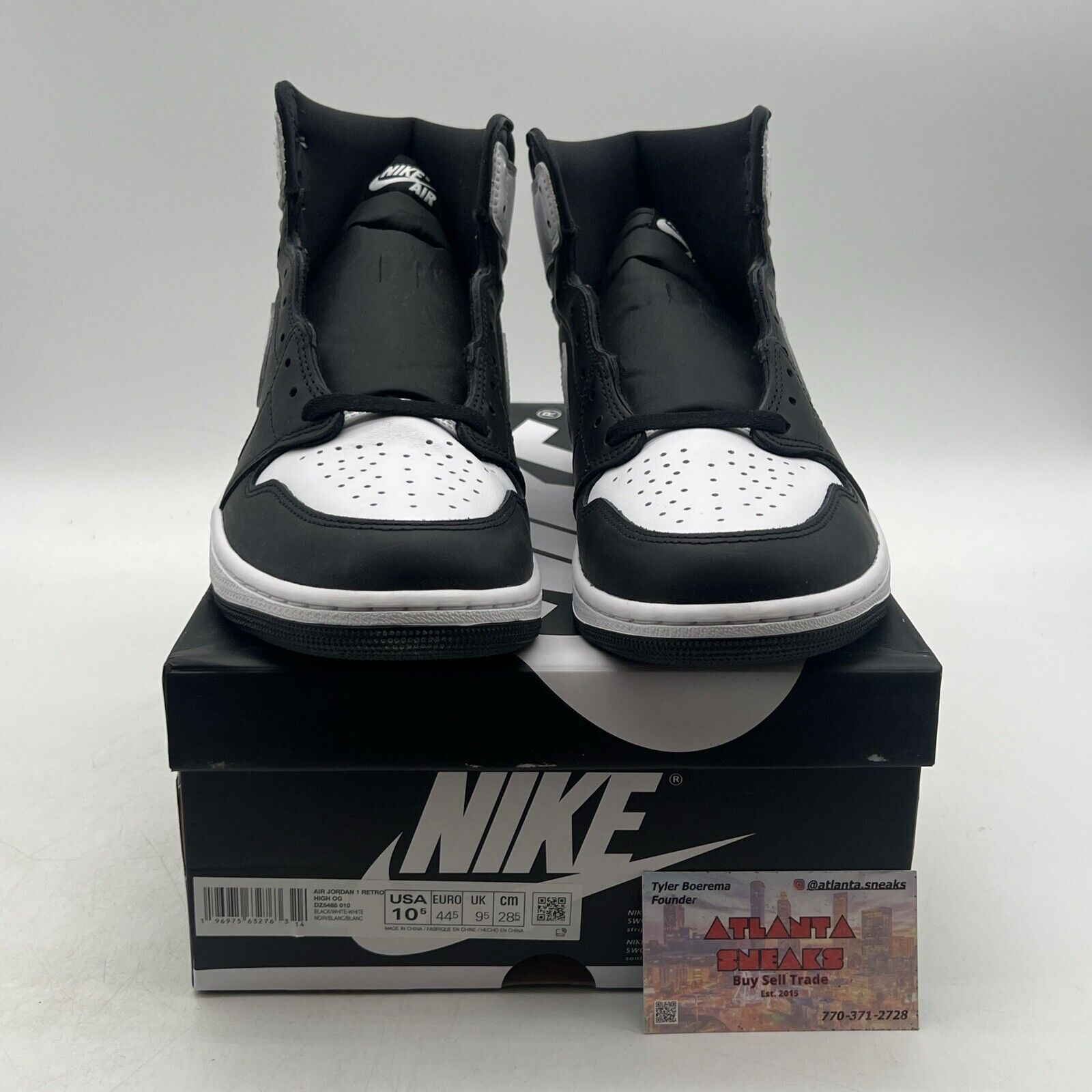 Size 10.5 - Air Jordan 1 Retro OG High Black White 2.0 (DZ5485-010)
