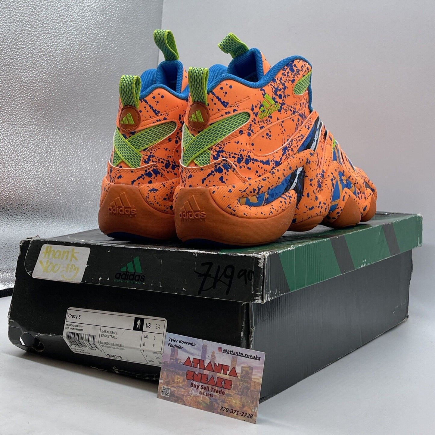 Size 9.5 - adidas Crazy 8 All-Star Orange Blue Green Leather (G98719)